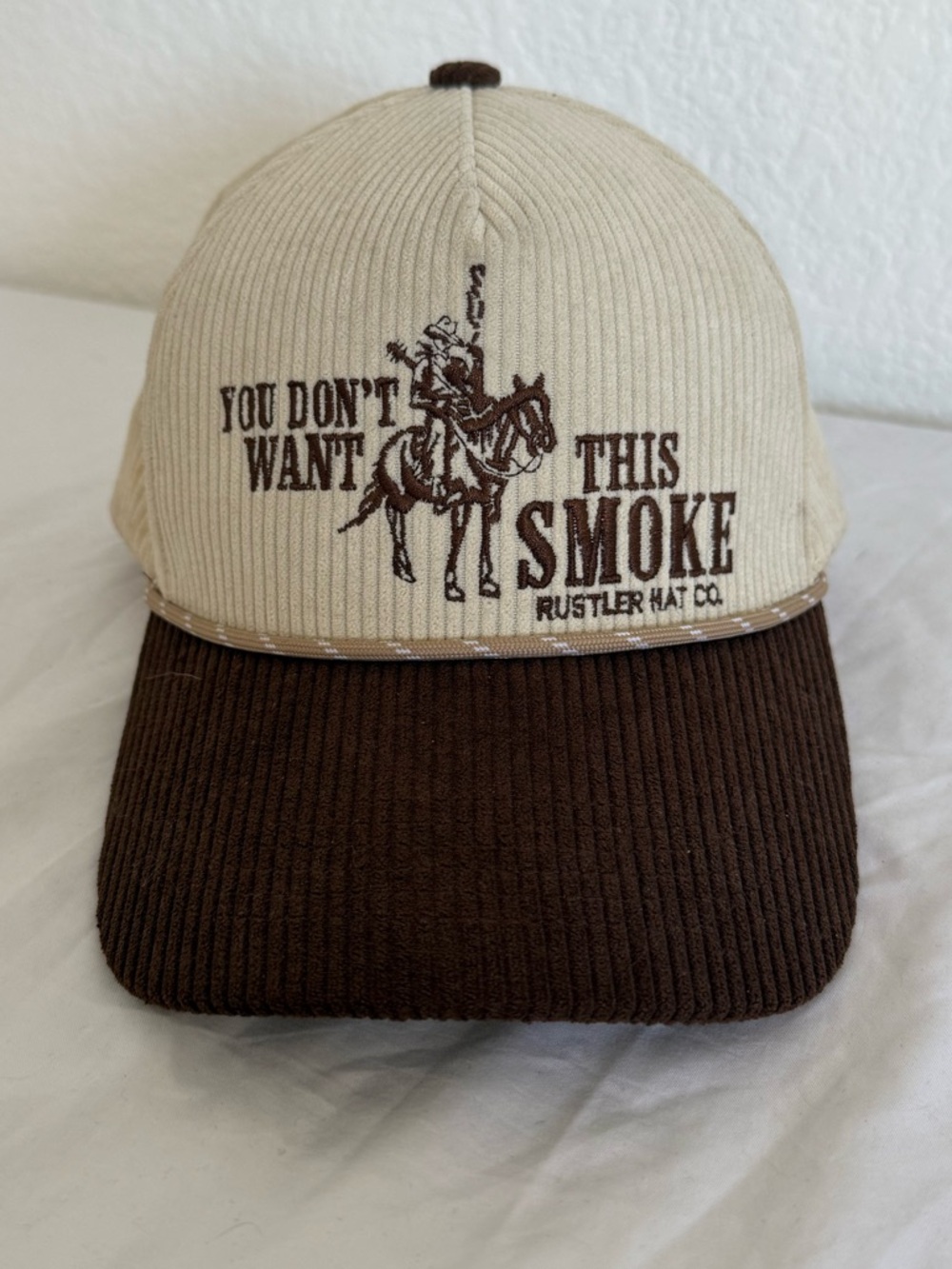 Rustler Hat Co. 2-Toned Beige/Brown Snapback Hat | OS